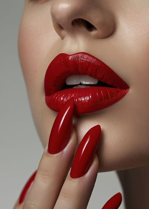 Luxury cosmetic and salon product collection featuring face makeup, eye makeup, lip products, skincare, hair care, professional salon products, beauty tools and brushes, fragrances, nail care, and spa body care, presented by maheshwarii.com in an elegant premium style.