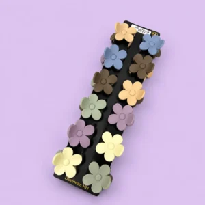 Dual-tone matte mini hair claw clip for side styling