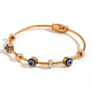 Anti Tarnish Golden Evil Eye Bracelet